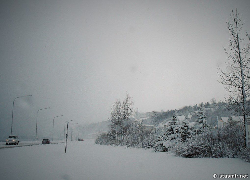 Akureyri in winter, Акюрейри зимой, северная столица Исландии, Северная Исландия, Брильянтовое кольцо Исландии, культурная столица Исландии, Photo Stasmir