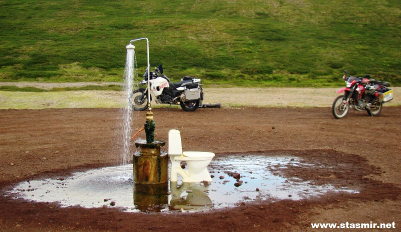 An Off-Road Shower for Biking Vikings