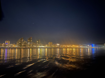 Рейкьявик 2023, фото Стасмир, Photo Stasmir, ночь с моря
