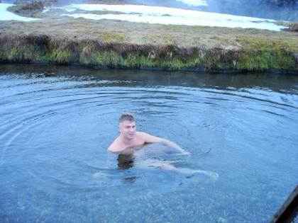 теплая река на Ландманналаугар зимой, Landmannalaugar, Ландманналёйгар, Лундаманналаугар, джип-сафари, Исландия, фото Стасмир, photo Stasmir, 