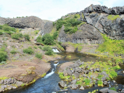 Gjáin, магическая страна водопадов Гйауин, самое красивое место в Исландии, фото Стасмир, photo Stasmir, Landmannalaugar, Ландманналёйгар, базальтовые колонны в Исландии, водопады Исландии