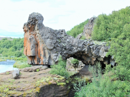 Gjáin, магическая точка водопадов Гйауин, самое красивое место в Исландии, фото Стасмир, photo Stasmir, Landmannalaugar, Ландманналёйгар, базальтовые колонны в Исландии, остановка по пути в Ландманналёйгар