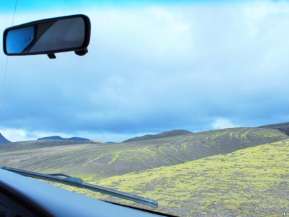 спуск с Геклы на Е350, Landmannalaugar, Ландманналёйгар, Лундаманналаугар, джип-сафари, Исландия, фото Стасмир, photo Stasmir, джип-сафари на Ландманналаугар, вид из машины по пути в Ландманналёйгар