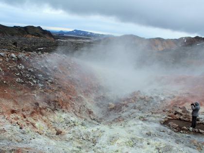 дымит фумарола на Ландманналаугар, фото Стасмир, photo Stasmir, Landmannalaugar