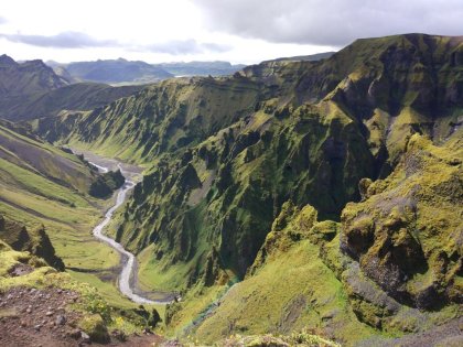 Вид с плато над каньоном Þakgil, photo Stasmir, фото Стасмир