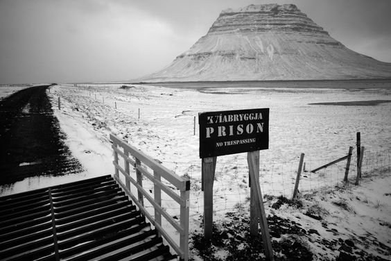 Kvíabryggja prison in Iceland, photo by https://www.pinterest.pt/pin/267471665348551798/