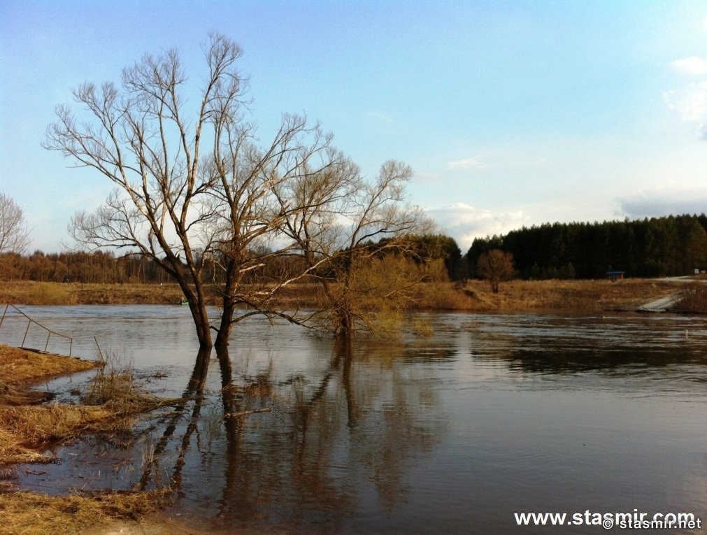 Наводнюха, Половодье, Река Ока, Калужские края, разлив реки, Фото Стасмир, Photo Stasmir