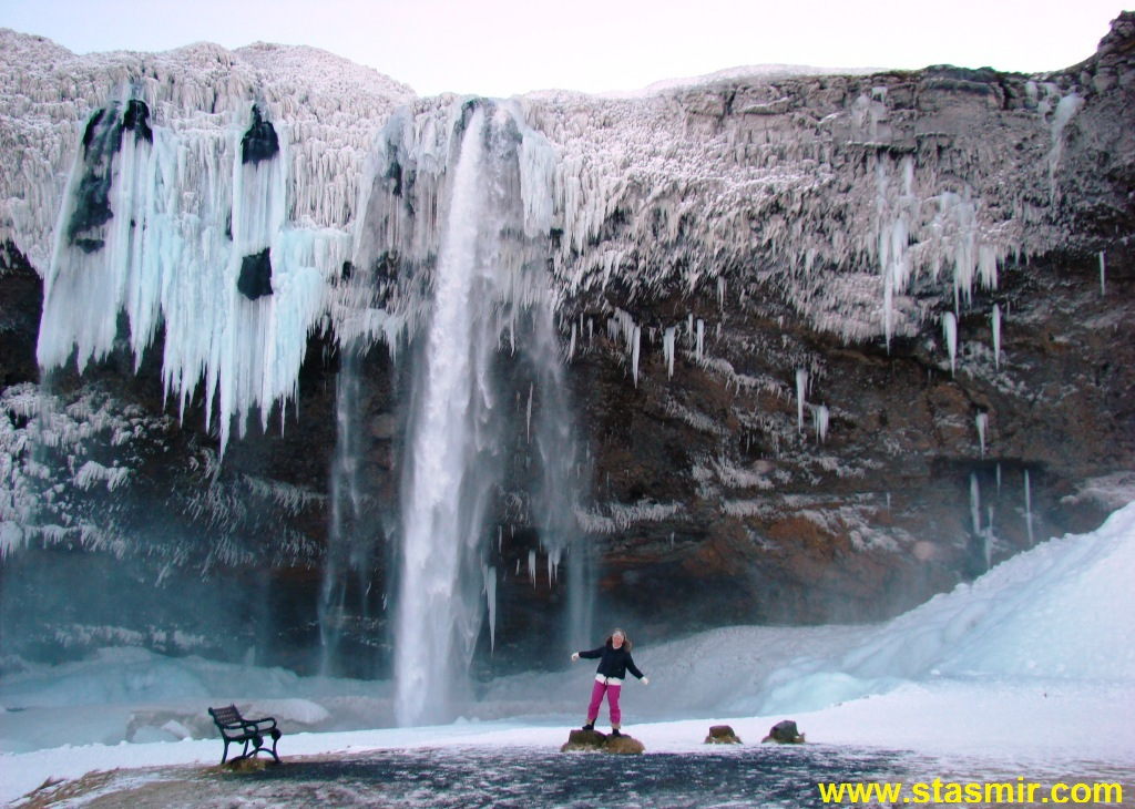 Seljalandsfoss, Сельяландсфосс, Южный Берег, Исландия, фото Стасмир, photo Stasmir