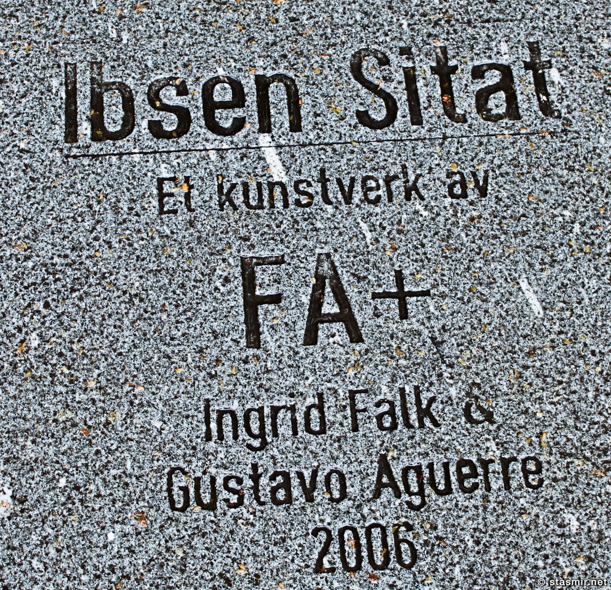 Цитаты из Ибсена: произведение Ингрид Фальк и Густаво Агуэйрре, Ibsen Sitat, Ingrid Falk, Gustavo Aguerre, photo Stasmir, фото Стасмир, Осло