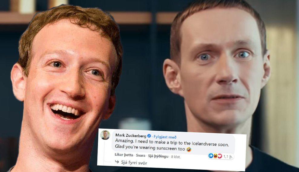 Zuckerberg and Jorund. Фото взято из исландской газеты Fréttablaðið. Автор не указан.