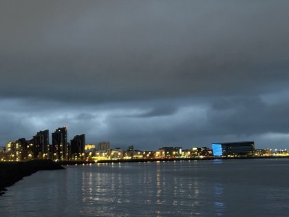 Рейкьявик ночью летом, фото Стасмир, photo Stasmir