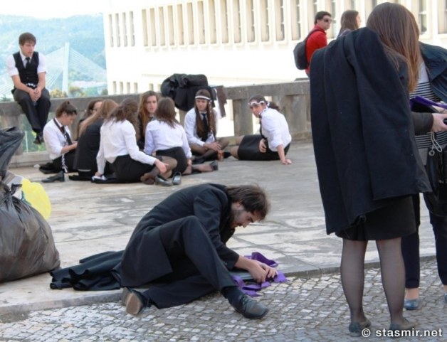 a student is always late: even 2 attach his ribbons