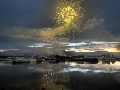 Фейрверк на Ледниковой Лагуне, фото Стасмир, photo Stasmir