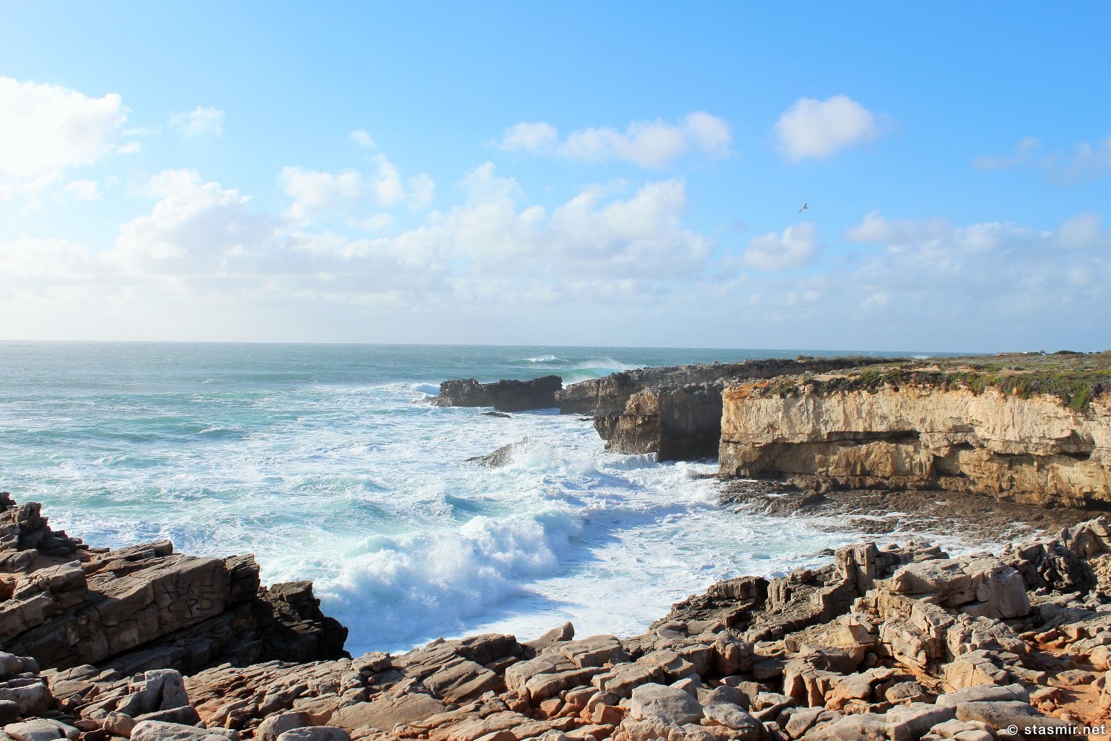 побережье в Португалии, Азеньяш-ду-Мар, Атлантический океан, фото Стасмир, Photo Stasmir