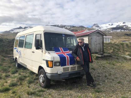 Стасмир с исландским флагом, фото Стасмир. photo Stasmir