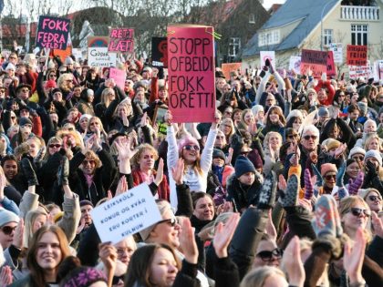 Icelandic wormen's strike 24 October 2023, photo from Icelandic press