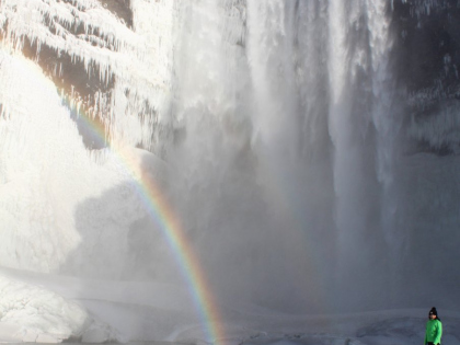 Водопад на зимнем водопаде в Исландии, фото Стасмир, photo Stasmir, www.stasmir.com