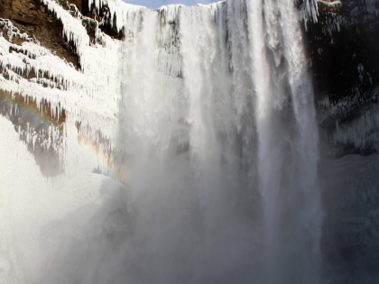 Водопад в радугах и сосульках, фото Стасмир, photo Stasmir, www.stasmir.com