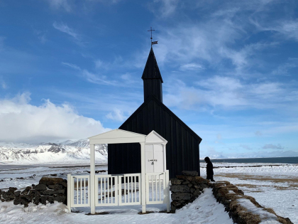 Búðarkirkja - знаменитая кирха в Западной Исландии, фото Стасмир, Photo Stasmir, stasmirnet