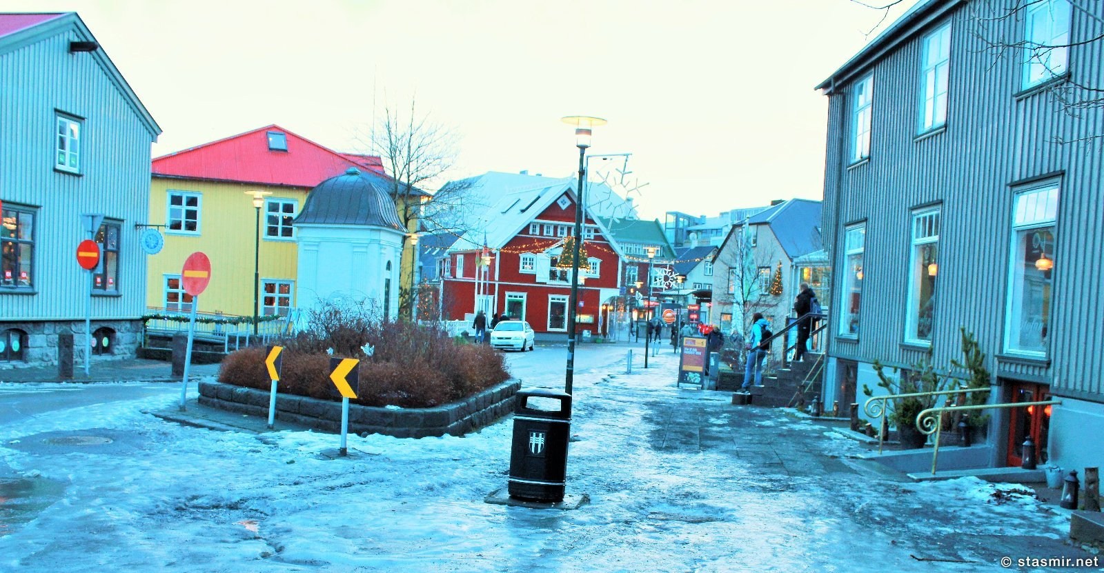 Зимний Рейкьявик под Новый Год - дикий гололед, фото Стасмир, Photo Stasmir