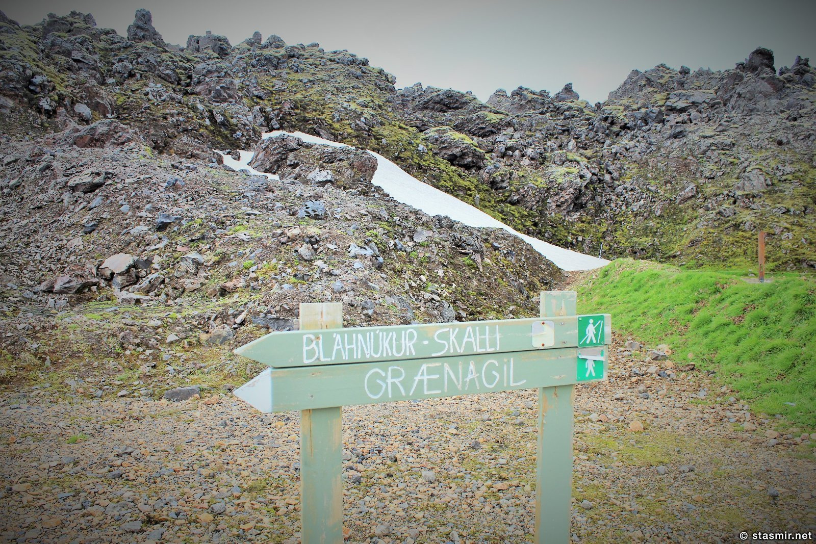 исландские дорожные знаки, указатели на маршруте Ландманналёйгур в Исландии, Ландманналёйгар, Ландманналаугар, Landmannalaugar, Icelandic road signs, фото Стасмир, Photo Stasmir