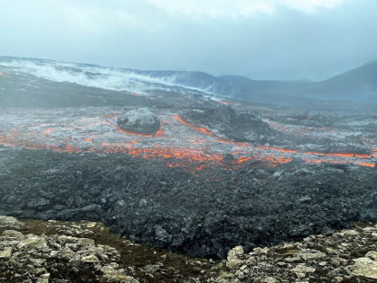Извержение вулкана Фаградальсфйадль в Исландии в августе 2021 года. Фото Стасмир, photo Stasmir
