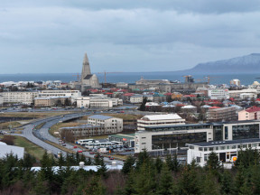 Панорама Рейкьявика с верхушки Перлан (Perlan)