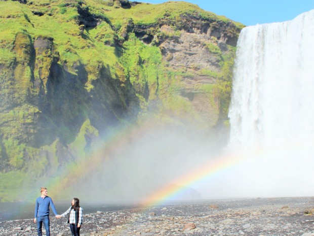 радуга, водопады в Исландии, Южный Берег Исландии