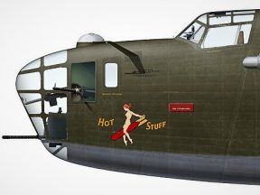 нос бомбардировщика B24 Hot Stuff из интернета